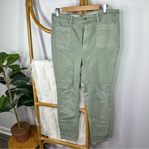Anthropologie Green High Rise Skinny Pants sz 32